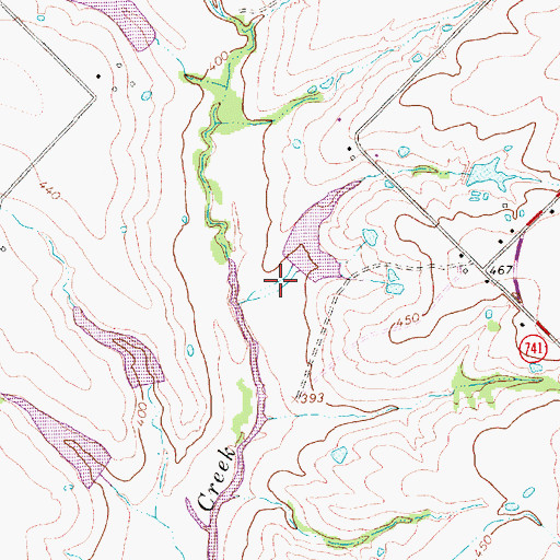 Topographic Map of Soil Conservation Service Site 11h Dam, TX