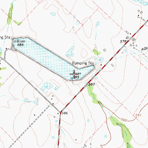 Topographic Map of Tawakoni Balancing Reservoir Levee, TX