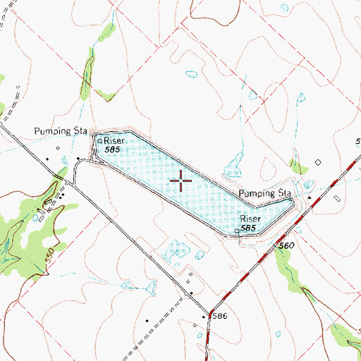 Topographic Map of Tawakoni Balancing Reservoir, TX