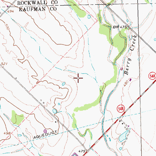 Topographic Map of Soil Conservation Service Site 15 Reservoir, TX