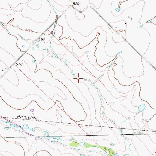 Topographic Map of Soil Conservation Service Site 21a Dam, TX