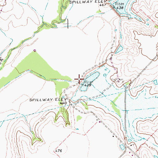Topographic Map of Soil Conservation Service Site 10 Dam, TX