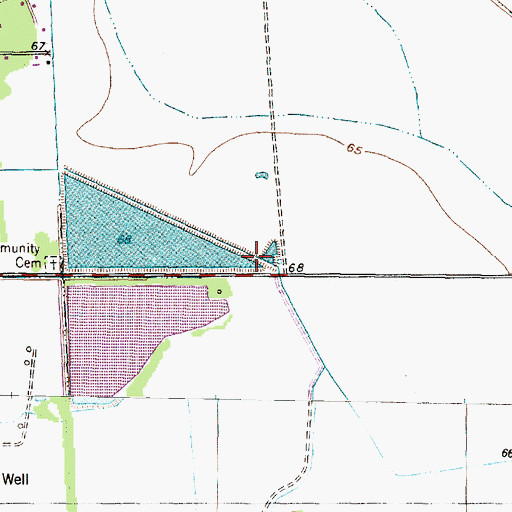 Topographic Map of Seaberg Reservoir Number 3 Dam, TX