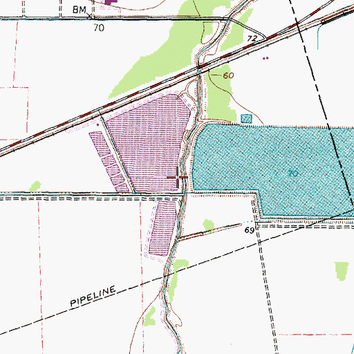 Topographic Map of Seaberg Reservoir Number 2 Levee, TX