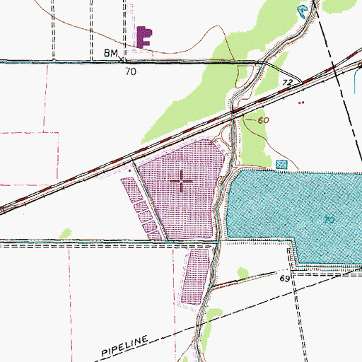 Topographic Map of Seaberg Reservoir Number 2, TX
