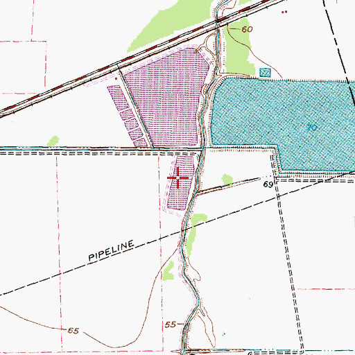 Topographic Map of Seaberg Reservoir Number 1, TX