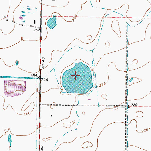 Topographic Map of Hegar Brothers Lake, TX