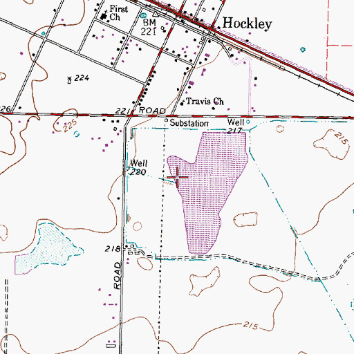 Topographic Map of Southard Lake Dam, TX