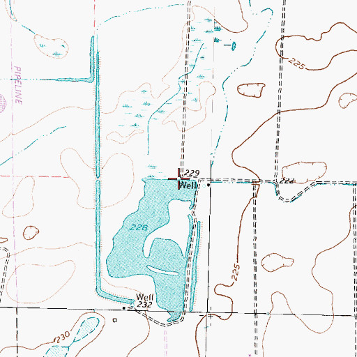 Topographic Map of Dennison Lake Dam, TX