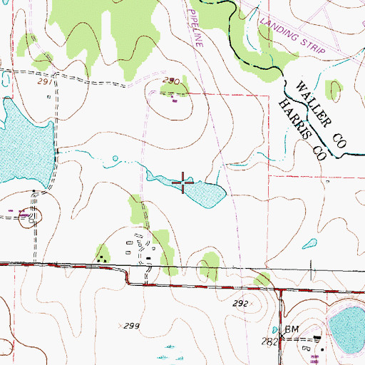 Topographic Map of Lynch Lake, TX