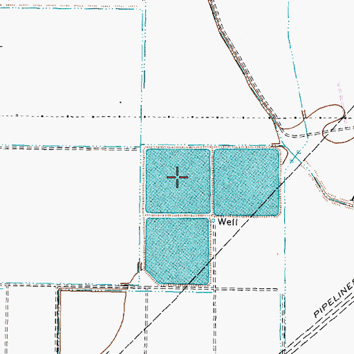 Topographic Map of Hegar Lake, TX