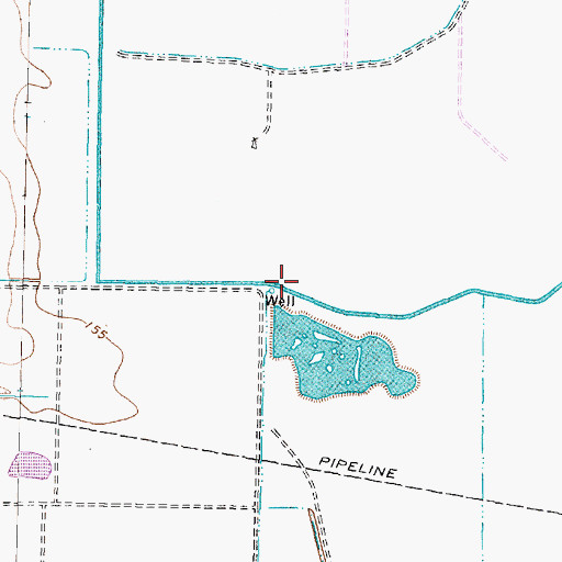 Topographic Map of Cypress Farms Lake Number 1 Dam, TX
