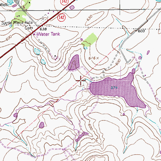 Topographic Map of Cooper Lake Dam, TX