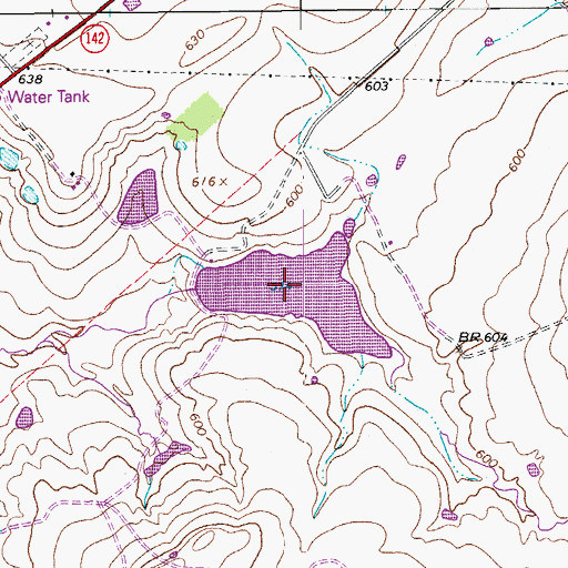 Topographic Map of Cooper Lake, TX
