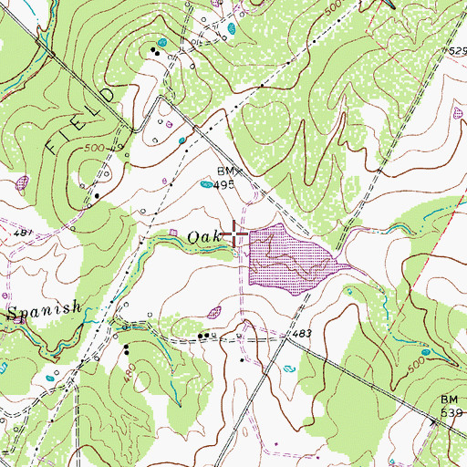 Topographic Map of Soil Conservation Service Site 24 Dam, TX