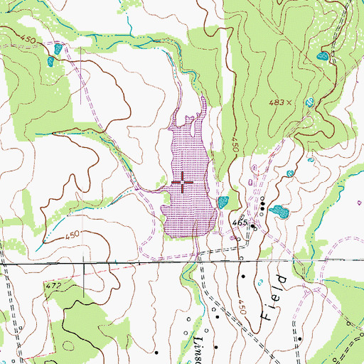 Topographic Map of Soil Conservation Service Site 26 Reservoir, TX
