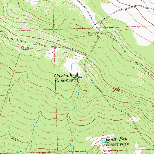 Topographic Map of Cartwheel Reservoir, CO