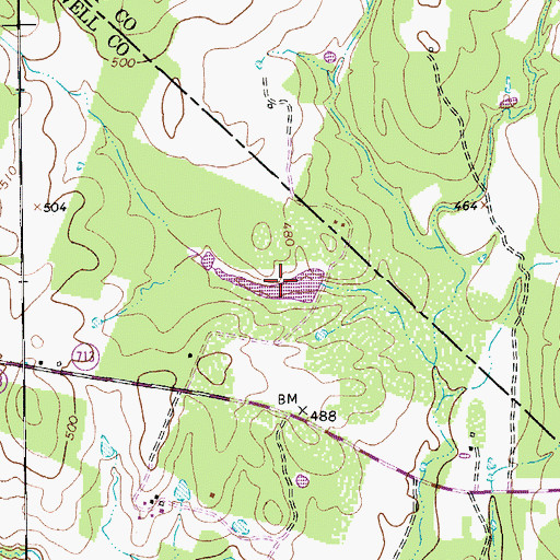 Topographic Map of Duddleston Lake, TX