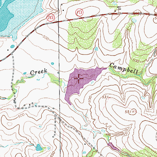 Topographic Map of Soil Conservation Service Site 29 Reservoir, TX