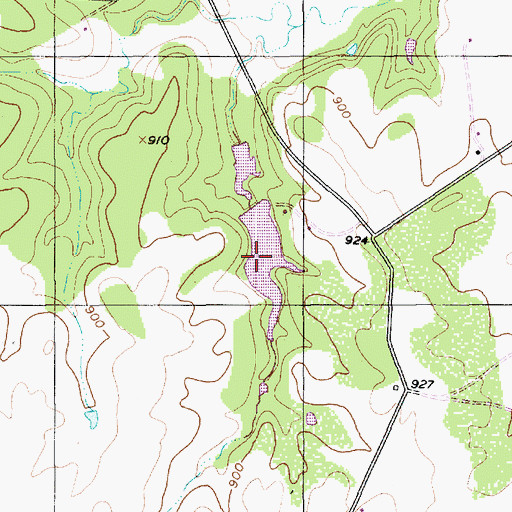 Topographic Map of Beard Lake, TX