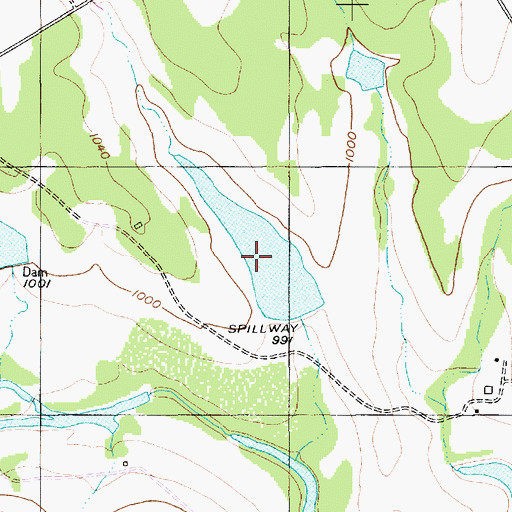 Topographic Map of Reed Lake 1, TX