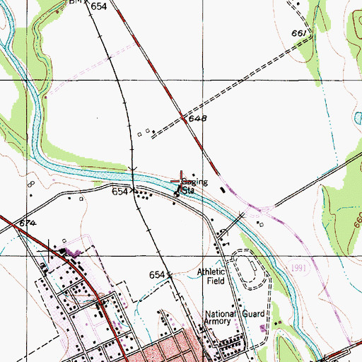 Topographic Map of Old Mill Dam, TX