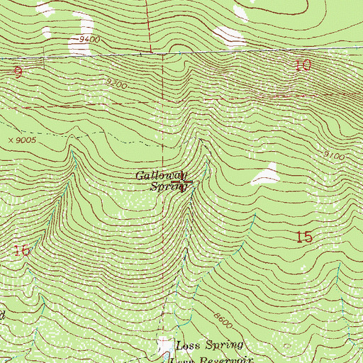 Topographic Map of Galloway Spring, CO