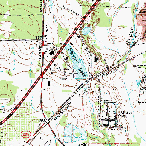 Topographic Map of Wickham Dam, TX