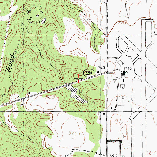 Topographic Map of Lutes Dam, TX