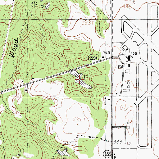 Topographic Map of Lutes Lake, TX