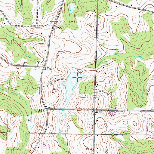 Topographic Map of French Dam, TX