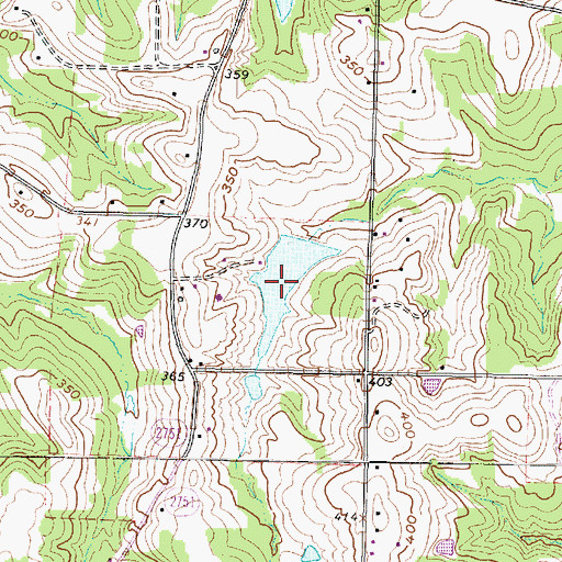 Topographic Map of French Lake, TX