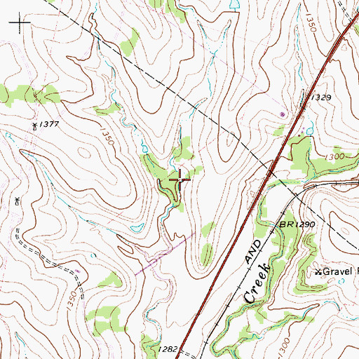 Topographic Map of Soil Conservation Service Site 26 Reservoir, TX