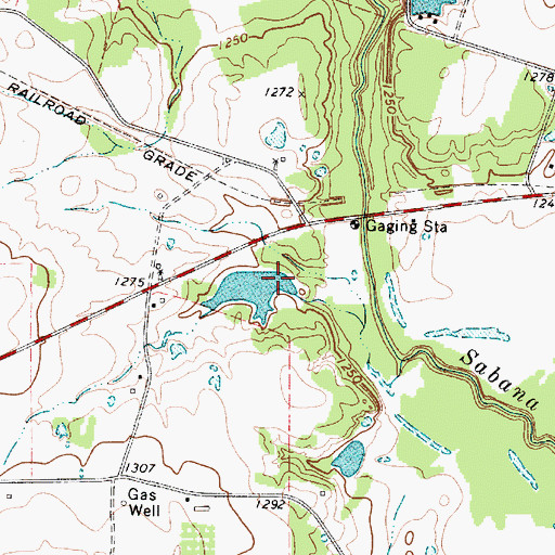 Topographic Map of Spruill Dam Number 1, TX