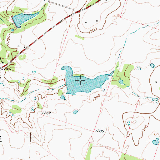 Topographic Map of Golden Lake, TX