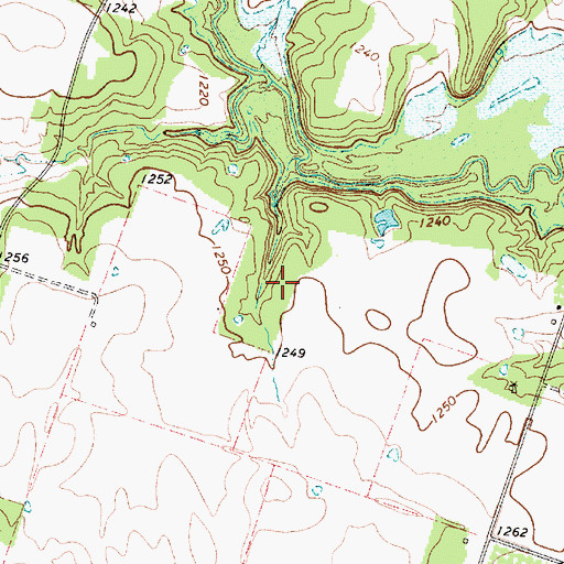 Topographic Map of Skaggs Dam, TX