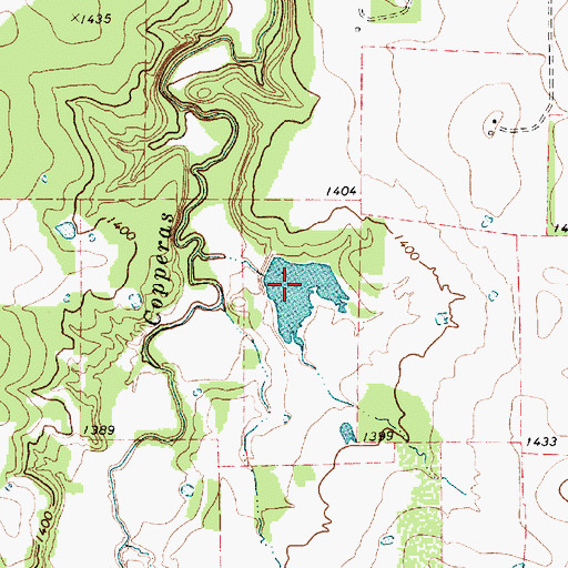 Topographic Map of A T Gilchrest Lake, TX