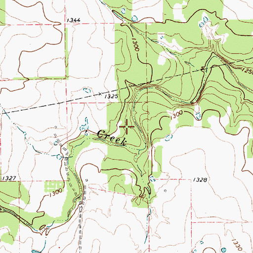 Topographic Map of Soil Conservation Service Site 9 Dam, TX