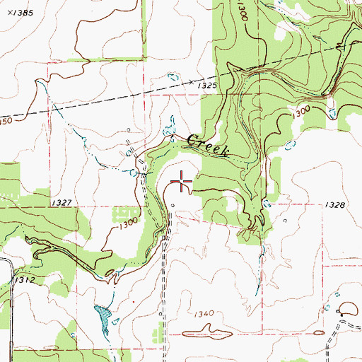 Topographic Map of Soil Conservation Service Site 9 Reservoir, TX