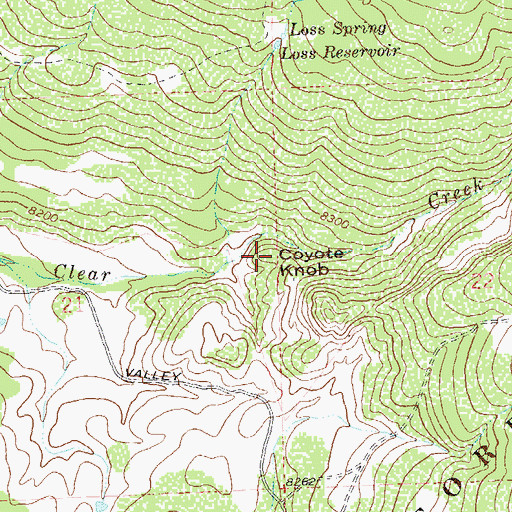 Topographic Map of Coyote Knob, CO