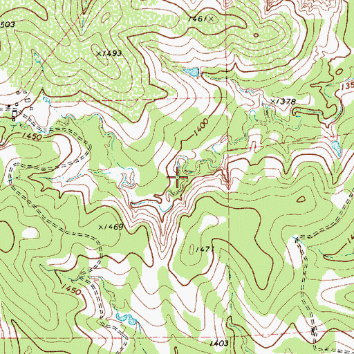 Topographic Map of Lake Comanche Dam, TX
