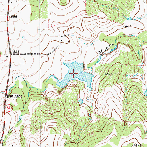 Topographic Map of Bean Lake, TX