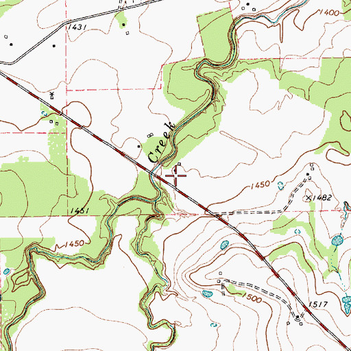 Topographic Map of Soil Conservation Service Site 12 Dam, TX