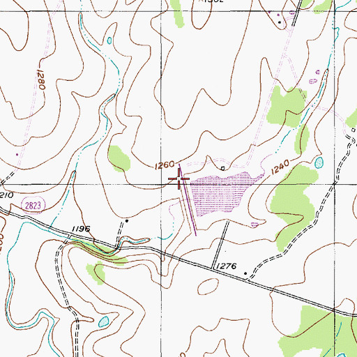 Topographic Map of Soil Conservation Service Site 24 Dam, TX