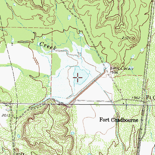Topographic Map of Soil Conservation Service Site 4 Reservoir, TX