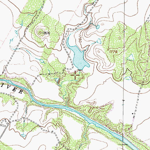Topographic Map of W D Coleman Lake Dam, TX