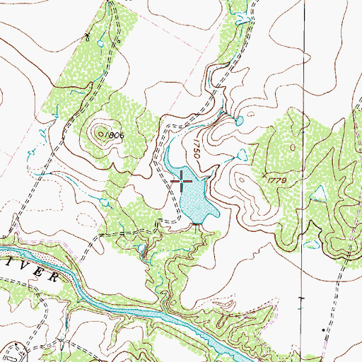 Topographic Map of W D Coleman Lake, TX