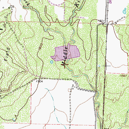Topographic Map of Soil Conservation Service Site 5 Dam, TX
