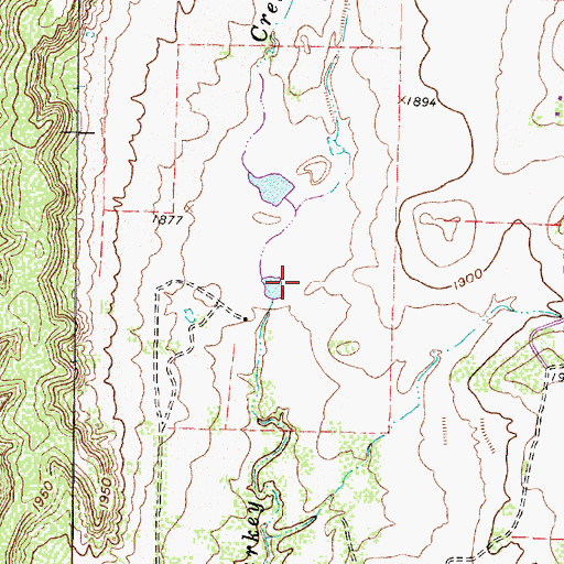 Topographic Map of Edward Rawling Lower Tank Dam, TX
