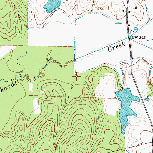 Topographic Map of Morris Lake Dam, TX